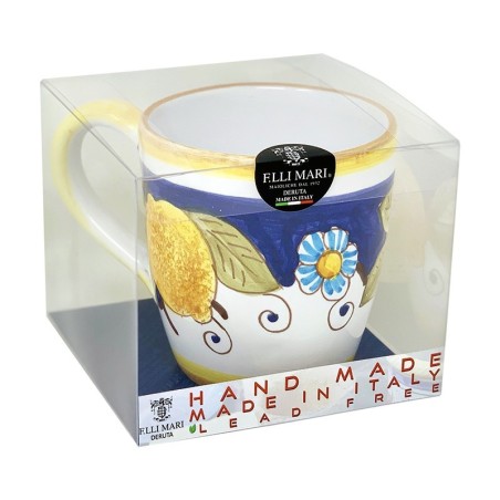 Mug Positano Light Handcrafted Deruta Pottery