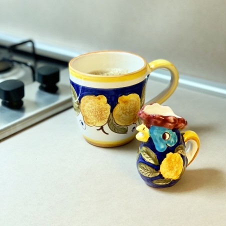 Mug Positano Light Handcrafted Deruta Pottery