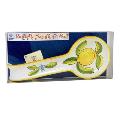 Spoon rest 11" Taormina Handcrafted Deruta Pottery