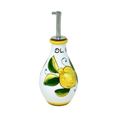 Oil bottle 7" Taormina Handcrafted Deruta Pottery