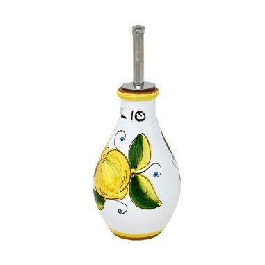 Oil bottle 7" Taormina Handcrafted Deruta Pottery