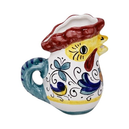 Rooster creamer 3,5" Ricco Deruta Italian Pottery