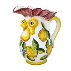 Rooster pitcher Taormina Italian Pottery