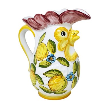 MioCocorico Taormina Rooster Pitcher Handcrafted Deruta Pottery