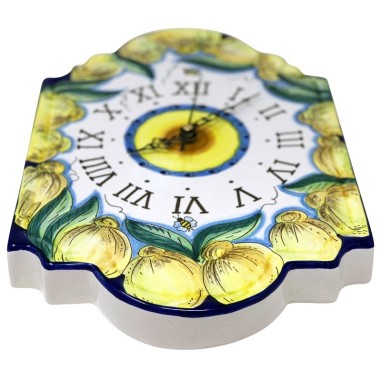 Horloge murale 36x24cm Amalfi Céramique artisanale italienne originale de Deruta