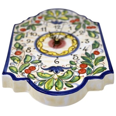 Orologio 36cm Frutti di Bosco  ceramica di deruta