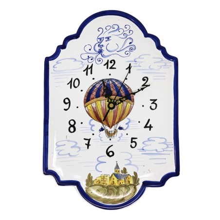 Wall clock 15" Balloon Handcrafted Deruta Pottery