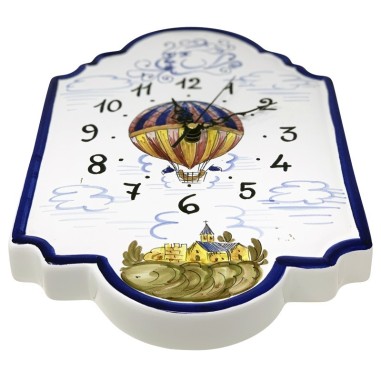 Wall clock 15" Balloon Handcrafted Deruta Pottery