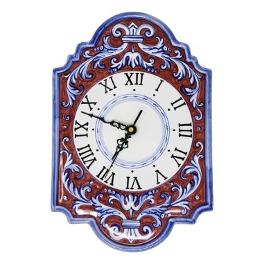 Wall clock 15" Rubino Handcrafted Deruta Pottery