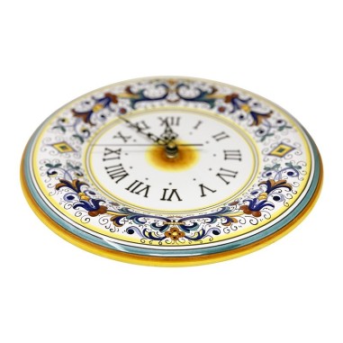 Round wall clock 12" Ricco Deruta Italian Pottery