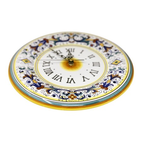 Round wall clock 12" Ricco Deruta Italian Pottery