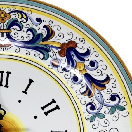 Round wall clock 12" Ricco Deruta Italian Pottery