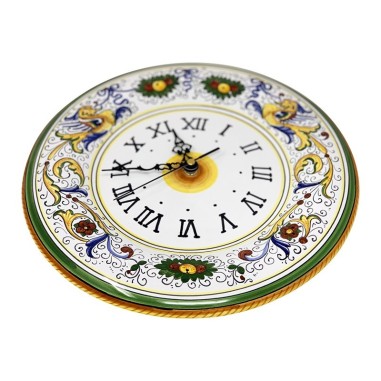 Round wall clock 12" Raffaellesco Italian Pottery Round wall clock 12" Raffaellesco Italian Pottery