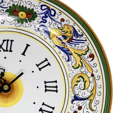Round wall clock 12" Raffaellesco Italian Pottery Round wall clock 12" Raffaellesco Italian Pottery