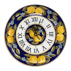 Round wall clock 12" Positano Blu