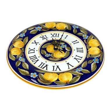 Round wall clock 12" Positano Blu