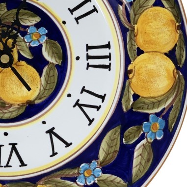 Round wall clock 12" Positano Blu