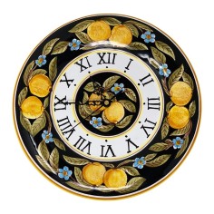 Round wall clock 12" Positano Nero