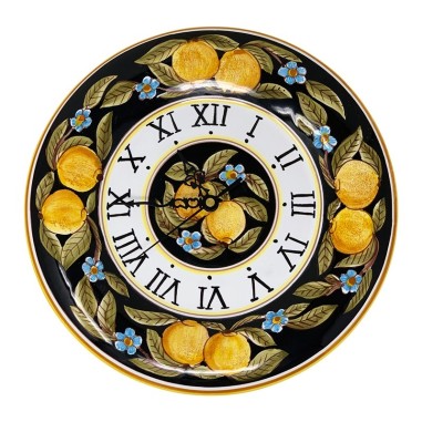 Horloge murale rond 30cm Positano Noir