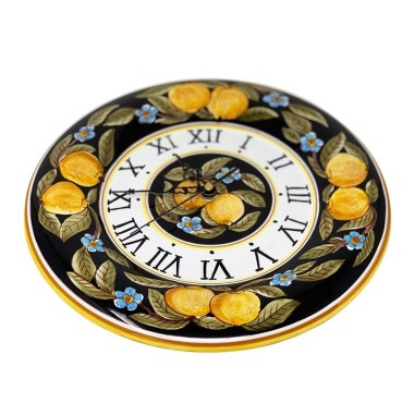 Orologio tondo 30cm Positano Nero