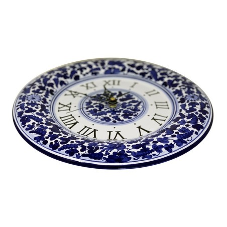 Horloge murale rond 30cm Arabesco Bleu