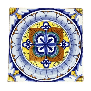 Hand-Painted Venezia Tile – 8 x 8 in