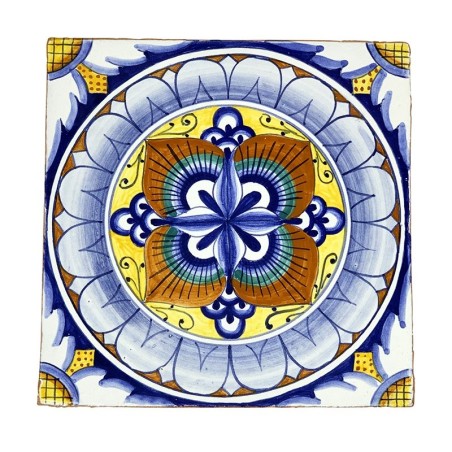 Hand-Painted Venezia Tile – 8 x 8 in