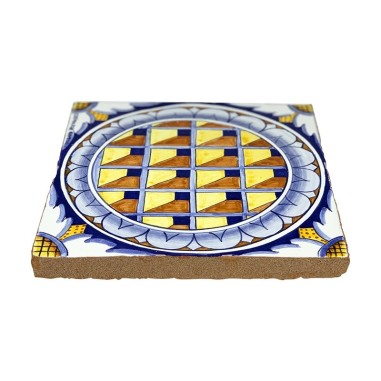 Carreau décoratif 20x20 cm Verona Céramique artisanale italienne originale de Deruta