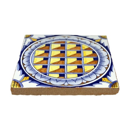 Carreau décoratif 20x20 cm Verona Céramique artisanale italienne originale de Deruta