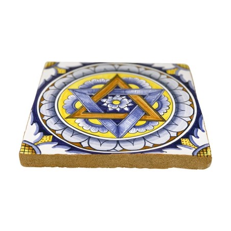 Hand-Painted Bologna Tile – 8 x 8 in