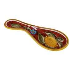 Scalloped "Gubbio" wall platter Positano Rosso Italian Pottery