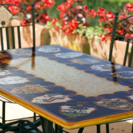 Table en pierre de lave Palio di Siena