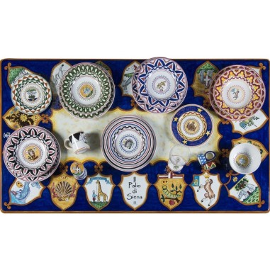 Table en pierre de lave Palio di Siena