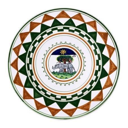 Assiette de table Palio di Siena - Selva Céramique artisanale italienne originale de Deruta