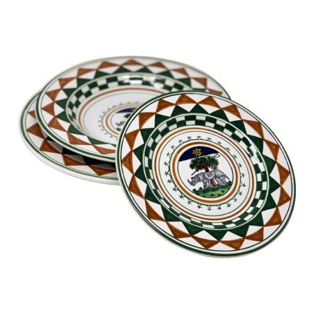 Assiette de table Palio di Siena - Selva Céramique artisanale italienne originale de Deruta