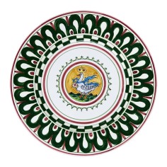 Round wall clock 12" Palio di Siena - Oca Italian Pottery