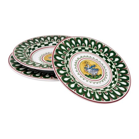 Piatto Tavola Palio di Siena - Oca  ceramica di deruta