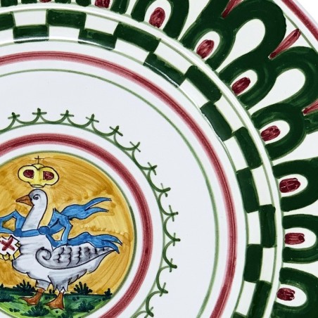 Assiette de table Palio di Siena - Oca Céramique artisanale italienne originale de Deruta
