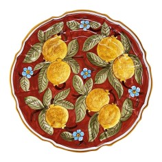 Scalloped "Gubbio" Wall Platter Ricco Deruta Italian Pottery