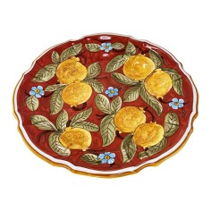 Scalloped "Gubbio" Wall Platter Ricco Deruta Italian Pottery 2