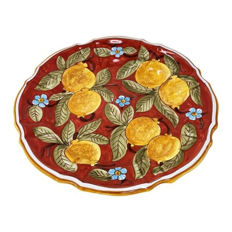 Assiette murale "Gubbio" Positano Rouge