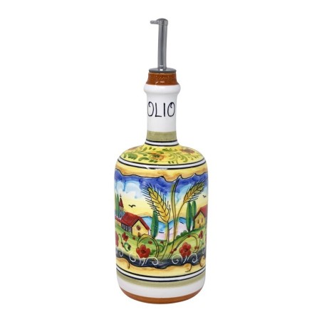 Oil bottle 0,75L 25,36oz Colli Umbri Italian Pottery