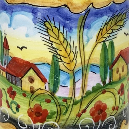 Oil bottle 0,75L 25,36oz Colli Umbri Italian Pottery