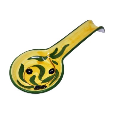 Spoon rest Olive Italian Pottery Spoon rest Olive Italian Pottery