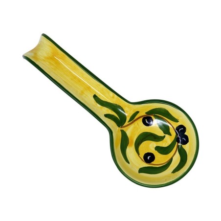 Poggiamestolo Olive  ceramica di deruta