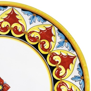 Plat à gâteau 30cm Sofia Céramique artisanale italienne originale de Deruta