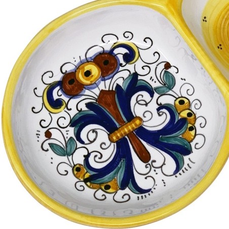 Porte-olives Ricco Deruta Céramique artisanale italienne originale de Deruta