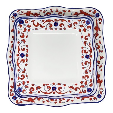 Dinnerware Asso di Cuori Handcrafted Deruta Pottery