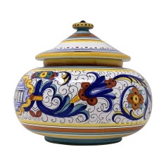 Ricco Deruta Pedestal Bowl 12" Italian Pottery 2