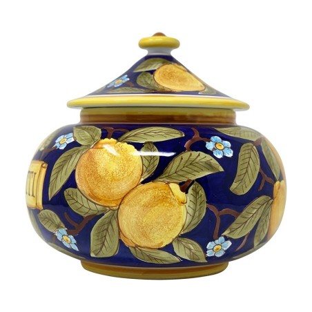 Biscottiera 25cm Positano Blu